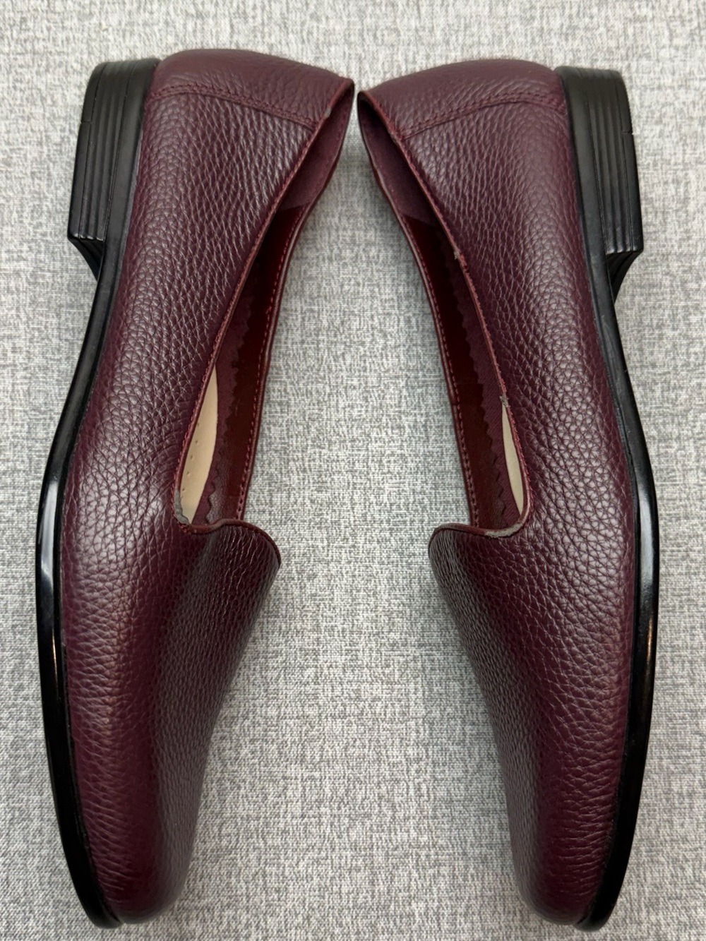 Trotters Liz Burgundy Tumbled Leather Loafers - Picture 8 of 11